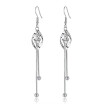 Fashion Plum Flower Long Tassels Drop Earrings for Women Jewelry Wedding Gift WHE148