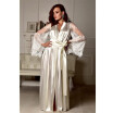 Womens Sexy Silk Satin Deep V Bathrobe Pajamas Robe Lingerie Sleepwear Nightwear