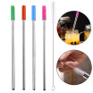 〖Follure〗Long Stainless Steel Metal Drinking Straws With Cleaning Brushes Set Recycle