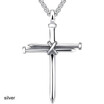 Mens Jewelry Stainless Steel Nail&Rope Cross Pendant Necklace