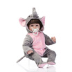 16inch 41cm Silicone Reborn Toddler Baby Doll Girl Body Boneca With Clothes Brown Eyes Lifelike Cute Gifts Toy Plush Elephant