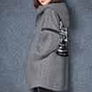 City plus CITYPLUS 2017 winter new style women women wild casual hooded jacket removable sleeves in the long paragraph woolen coat CWWT179566 gray with pattern L