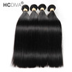 HCDIVA Hair Peruvian Virgin Hair Straight 4 pieces lot 100 Real Human Hair Waves Bundles Grade 7A Full Health End