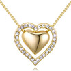 Crystal Heart Necklaces Pendants For Women High Quality Gift Bride Wedding Vintage Fashion Jewelry 26565