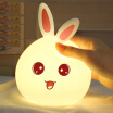 Electric fox DIANHU cute rabbit silicone lamp emotional cute pet colorful cute rabbit USB night light childrens birthday gift pink