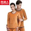 Antarctic thermal underwear men&women cotton thickening plus cashmere thermal underwear youth middle-aged underwear suit N624D10021 10022 female black L