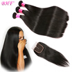 BHF Hair Factory Virgin Straight Peruvian Hair 100 Human Hair Weave 3 bundles With Free Shipping