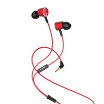 Baseus Encok H07 Wire Wired Headphone Stereo In-Ear Earphone Bass Fidelity L-Pin Compatible 35MM Red Black