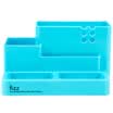 Fizz multi-function 6 grid creative pen holder desktop storage office supplies light blue BT5950