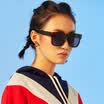 Inmix 1230 long face big frame tide sunglasses sunglasses female polarized sunglasses retro driver glasses driving sunglasses amber box green leg gray tablets