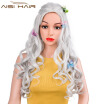 Synthetic wigs 28" long wavy cosplay grey Hair Game of Thrones Daenerys Targaryen for Women With High Resistant