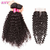 Afro Kinky Curly Hair With Closure Indian Curly Virgin Hair Curly Bundles With Closure Kinky Curly Virgin Hair With Closure