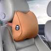 JiGi GiGi car headrest G-1510 space memory cotton frequency conversion massage headrest car neck pillow ivory apricot