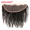 Hotlove Virgin Hair 13x4 Ear to Ear Curly Hair Lace Frontal Closure with Baby Hair 100 Human Hair Pre Plucked Closure Free Part