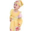 Hugmii children apron girls waterproof with cuff cover gown yellow L