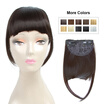 Fashion Clip On Bangs Brown Fringe Hair Extensions Synthetic Hairpieces Clips in Hair Bang False Short Flat Bangs Two Side