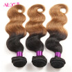 Alot Hair Brazilian Virgin Ombre Hair Body Wave 3 Bundle Lot Two Tone Color 1b30