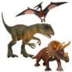 Living Stone X3017 Dinosaur 3 Set Green Tetris Pterosaur Red Triceratops Simulation Animal Model Scenario Dinosaur Set Boy & Girl Kids Toys Birthday Gift