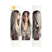 SYNTHETIC LACE FRONT GRAY COSPLAY WIG FOR WOMEN