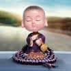 Boliliang car decoration jewelry vibrating car car shaking head small monk car interior decoration car decoration supplies creative cute cartoon gifts laughing mouth often open