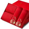 GANGSHA men&women red underwear 2 red socks 2 pairs