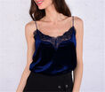Fashion Womens V-neck Vest Sleeveless Lace Velvet Blouse Casual Tank Tops