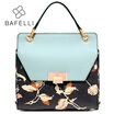 BAFELLI women handbag split leather flower printing trunk shoulder bag for women crossbody bag bolsos mujer women bag 4 colors