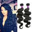 Brazilian Body Wave Virgin Human Hair Extensions 3pcs Natural Black 7a grade brazilian virgin hair body wave brazilian hair weave