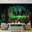 Custom 3D Stereo Mural Wallpaper HD Fairy Forest Fluorescent Wallpaper Living Room Kids Room Modern Creative Decor Papel Mural