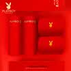 Playboy Mens SpongeBob Briefs Red Chinese Panties Classic China Red Boxer Briefs Mens Socks Gift Boxed Red Panties 2 Red Socks 2 Pairs XXL
