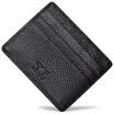 Siete lobos paquete de tarjeta de ocio de la moda ultrafina paquete de tarjeta de crédito para hombres y mujeres con varias tarjetas capa superior cuero de vaca juego de tarjetas negro 3A3072291-01