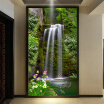 Custom 3D Room Wallpaper For Walls Waterfall Landscape Entrance Hall Aisle Background Wall Painting 3D Embossed Mural Wallpaper