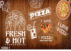 Custom board wallpaper Western style pizza theme restaurant wallpaper cake wallpaper coffee leisure bar large mural