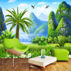 Custom Any Size Mural Wallpaper 3D Nature Landscape Wall Painting Living Room TV Sofa Backdrop Wall Home Decor Papel De Parede