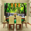 Custom 3d mural 3D forest waterfall wallpaper bedroom living room wallpaper natural landscape wall painting wallpaper mural