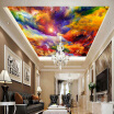 Restaurant Clubs KTV Bar Ceiling Murals Dazzle Color Clouds Oil Painting Photo Wallpaper Modern Creative Decor 3D Ceiling Fresco