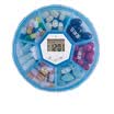 Vilscijon Wei Jian medicación inteligente recordatorio siete cuadrícula temporización electrónica pequeño pastillero portátil personas mayores tomar medicina una semana más puntos caja de medicina versión de voz azul 8210