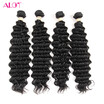 Alot Hair Malaysian 4 Bundles Deep Wave Weft Natural Color