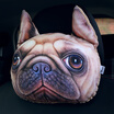 Hua 3D animal pillow car headrest lumbar pillow cartoon creative car accessories Shar Pei