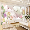 Custom Mural Wallpaper Modern Fashion 3D Stereoscopic Tulip Flower Mural Living Room Bedroom TV Background Wall Painting Paper