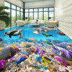 Free Shipping sea world marine tropical fish coral reef flooring painting kitchen decorative self-adhesive floor mural 250cmx200cm