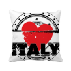 I Love Italy Word Love Heart Circle Shape Square Throw Pillow Insert Cushion Cover Home Sofa Decor Gift