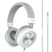 Bingle M60 Headphones Headphones with wired music control Universal Bass Phone Headset white