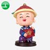 Light shade car ornaments shaking head car ornaments cartoon small clear official car supplies national culture creative gifts auspicious wishful