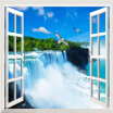 Custom Photo Wall Paper 3D Stereoscopic Window Waterfall Living Room Bedroom Background Wallpaper For Walls Mural De Parede 3D