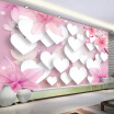 Custom 3D Photo Wallpaper Fashion Romantic Love Pink Flower 3D TV Background Wall Mural Wallpaper For Living Room Bedroom Walls