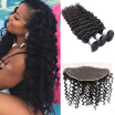 Deep Wave Frontal With Bundles Brazilian Human Hair Bundles With Lace Frontal Closure 31