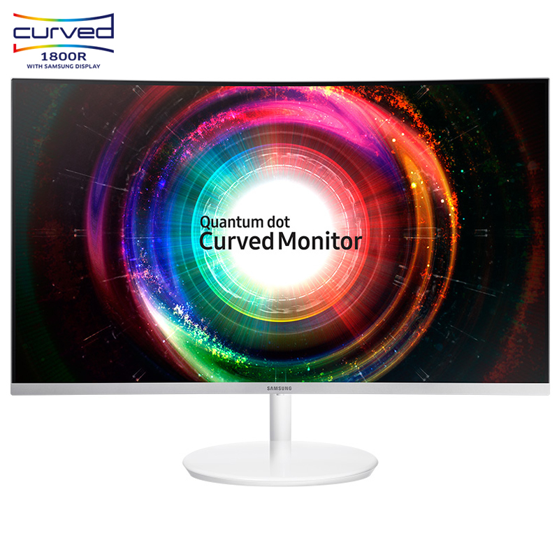 SAMSUNG 27-inch 2K High Resolution Surface 1800R Curvature Quantum Dot Technology Computer Monitor C27H711QEC HDMIDP Dual Interface