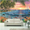 photo wallpaper Beach Aesthetic Background Painting bedroom lobby restaurant mural living room custom wallpaper