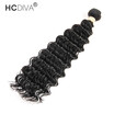 HCDIVA Malaysian Virgin Unprocessed Human Hair Deep Wave 1 Bundle Deal Natural Black Color Malaysian Deep Curl Weave